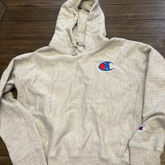 Champion Sweatshirt Adult Large Gray Big C Reverse Weave Hoodie - Picture 1 of 3